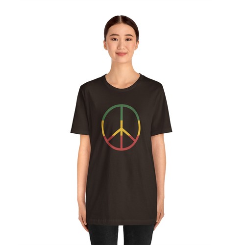 Unisex Reggae Peace Sign Shirt Rasta Rastafari Retro Vintage Minimalist T-Shirt - Bild 12 von 29