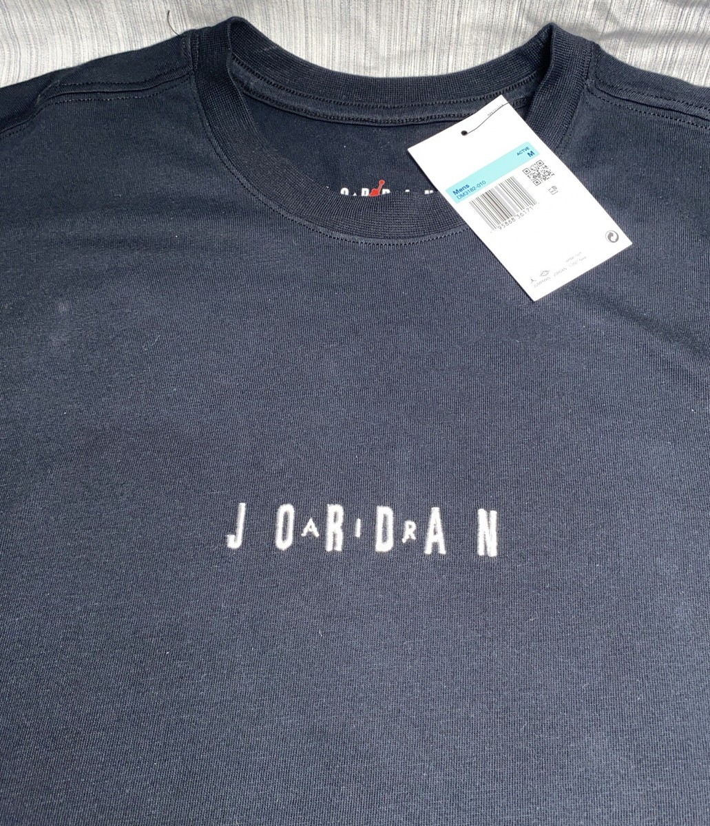 ★Nike★ Jordan Air T-Shirt M Black Sail DM3182010 DM3182-01 MENS JORDAN AIR T SHIRT_BLACK/SAIL/SAIL DM3182-010-SIZE 2XL