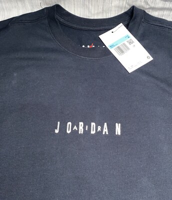 Nike Men's Air Jordan Air Short Sleeve Shirt Black DM3182