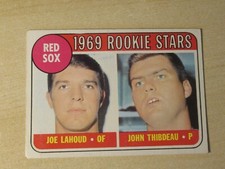1969 TOPPS RED SOX ROOKIE STARS #189 JOE LAHOUD RC HIGHER GRADE CARD NICE!. rookie card picture