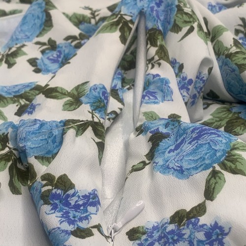 Abito donna Charles Henry taglia XS a strati maxi blu avorio floreale femminile - Foto 18 di 20