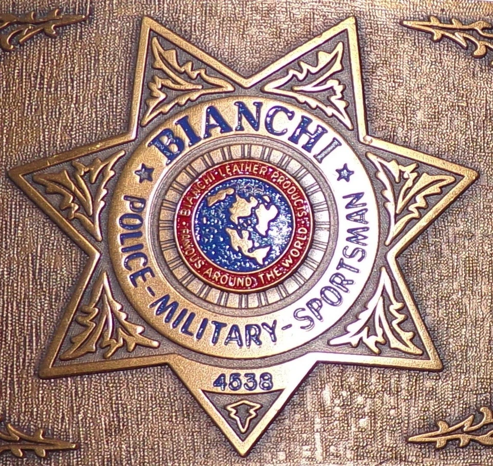 Bianchi Belt Buckle - Sportsman / Police / Military Vintage Brass #4538 - Image 2 of 4