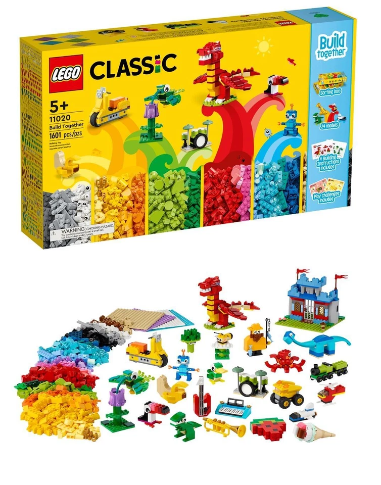 11020 LEGO CLASSIC COSTRUIAMO INSIEME 1601 MATTONCINI 5 BASI ETA +5 SIGILLATO