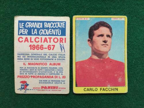 CALCIATORI 1966/67 66/1967 TORINO Carlo FACCHIN Figurina Sticker Panini (NEW) b - Picture 1 of 1