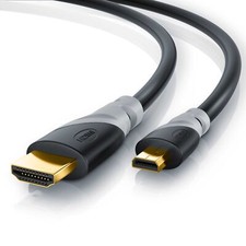 CSL Micro-HDMI zu HDMI-Kabel 2160p 4K Vergoldete Kontakte 2m 3D-fähig