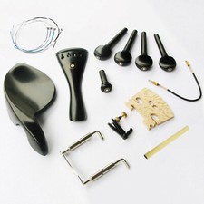 4/4 Stradivarius Violin Ebony Wood Fitting Tailpiece Chinrest Pegs Gut