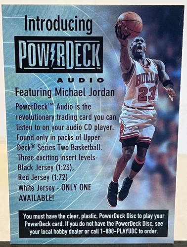 1998 Upper Deck PowerDeck Audio Promo Card MICHAEL JORDAN Chicago Bulls HOF