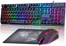 Keyboard Mouse Set Gaming Rainbow LED Adapter for PS4, PS3 Xbox One and Xbox 360