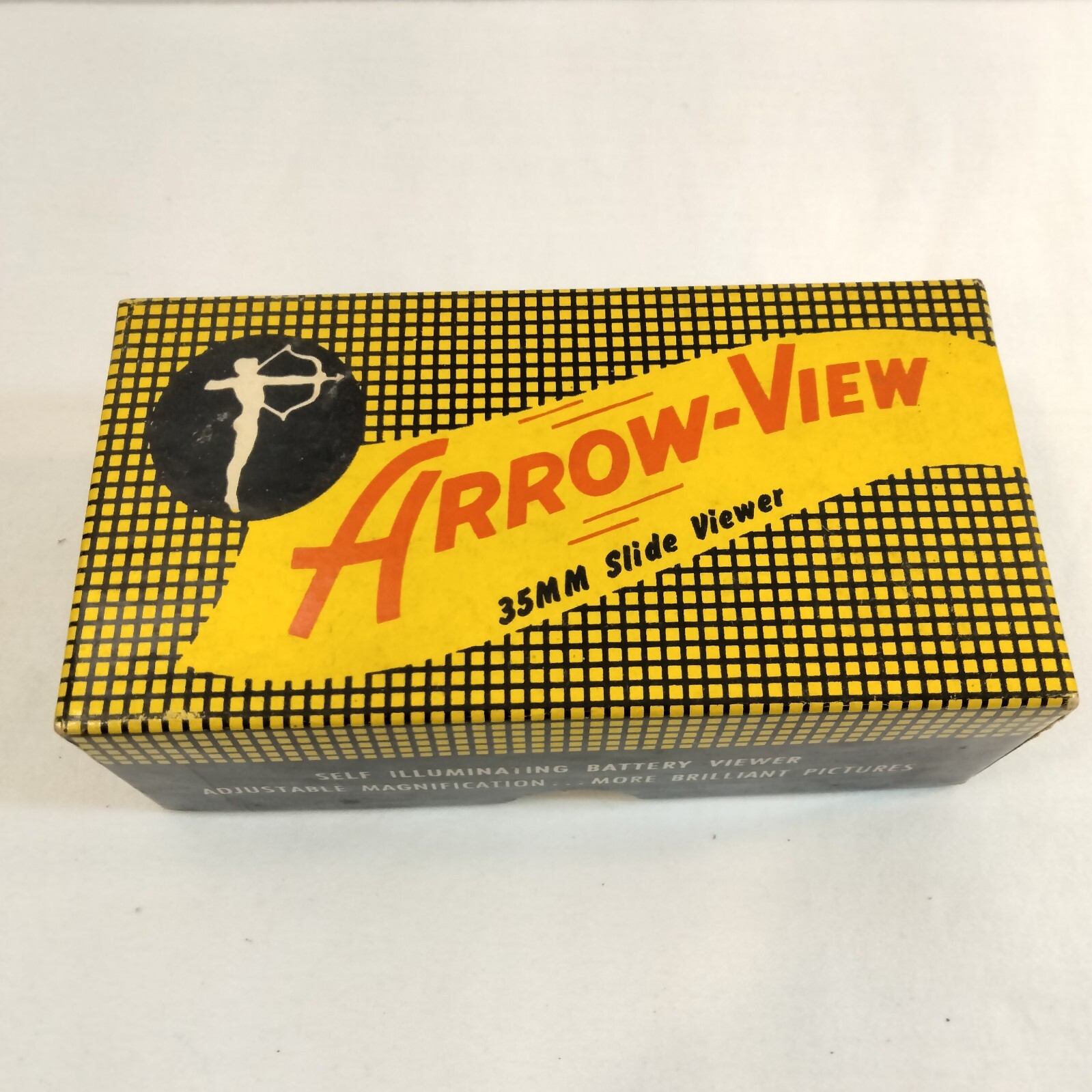 ARROW VIEW 35mm Film Slide Viewer Adjustable Magnification Marbled