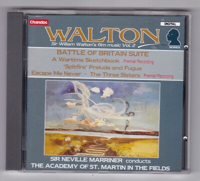 SIR WILLIAM WALTON FILM MUSIC VOL 2 BATTLE OF BRITAIN SUITE CD 1990 !!