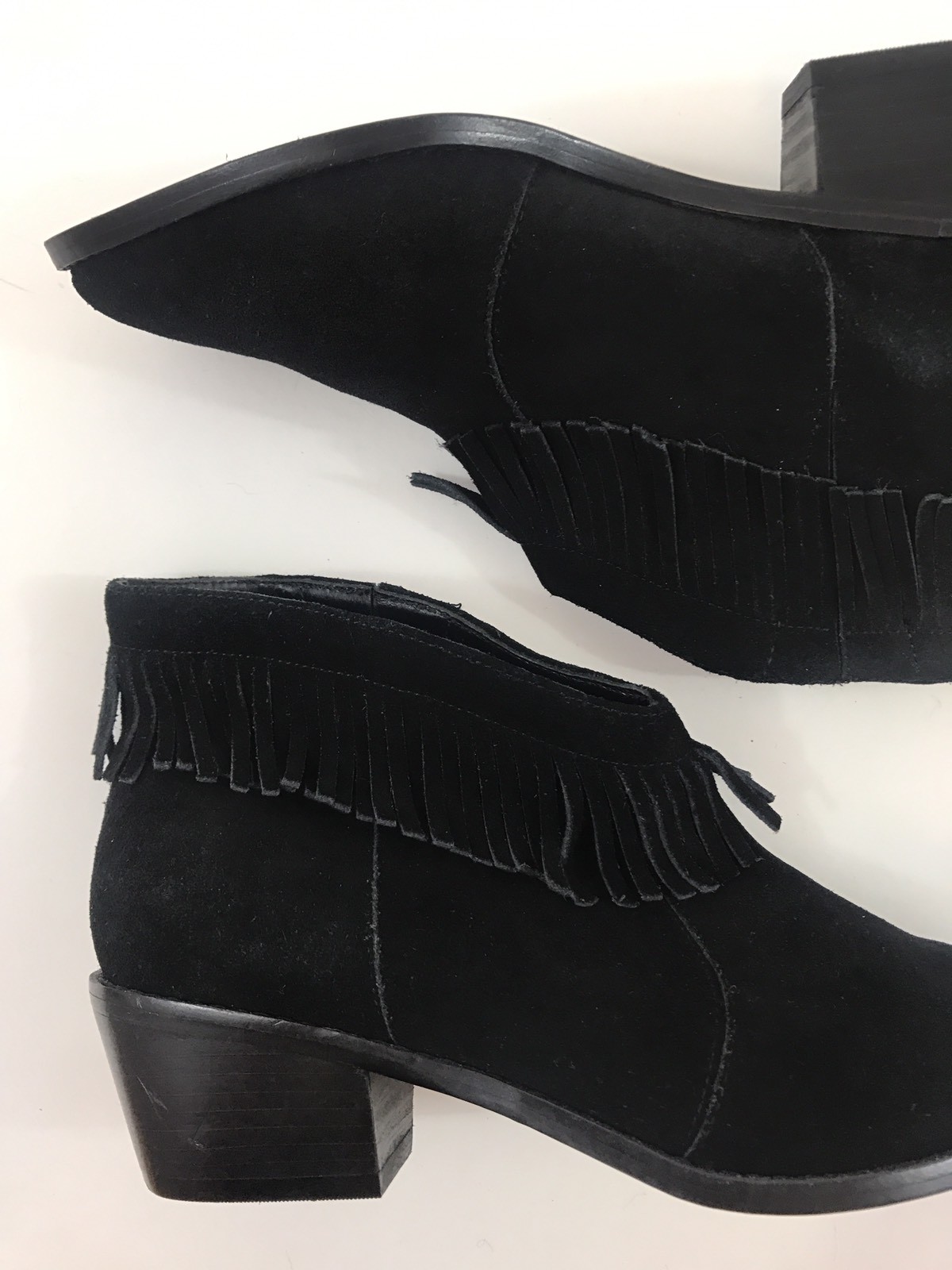 WOMENS NWOT Joie BLACK Suede Fringe Detail Ankle Boots Size Size Size 37.5 1 51eae5 WOMENS NWOT Joie BLACK Suede Fringe Detail Ankle Boots Size Size Size 37.5 1 51eae5