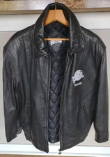Vintage 90s Planet Hollywood Toronto Leather  Jacket Rare Embroidered Lined S