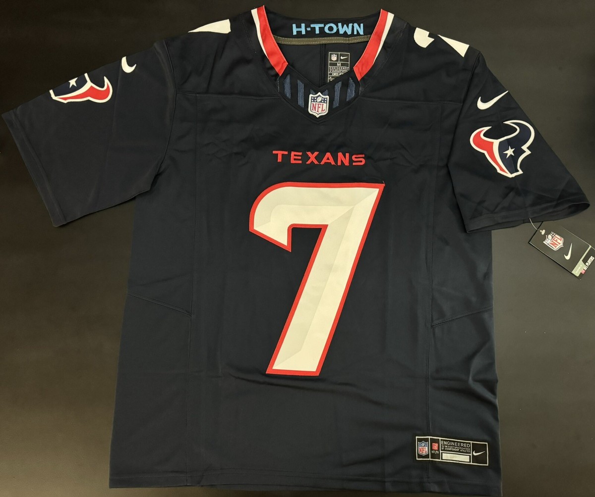 シャツ Houston Texans NFL Jersey CJ Stroud Sz L 3XL CJ Stroud #7 Vapor FUSE Jersey Navy H-Town Elite Quality
