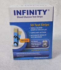INFINITY Diabetic Blood Glucose Test Strips 50 Per Box (1)Box