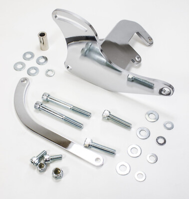 RPC R3835 Chrome Stock Style Passenger Side A/C Bracket   SBC