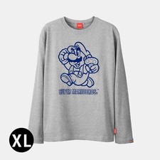 Long-sleeved T-shirt Super Mario Bros Nintendo TOKYO Size XL From Japan gray