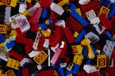 662052 Close up Of Children's Building Blocks A4 Photo Texture Print