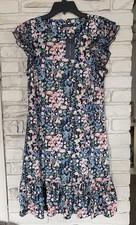 Tommy Hilfiger Size 10 Floral Printed Flutter Sleeve Tiered Ruffle Trim Dress