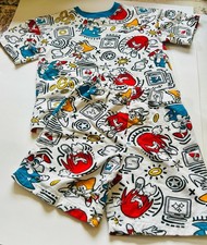 Sonic the Hedgehog Boy Toddler Outfit 5T Tee Top Shirt Shorts Set Knuckle