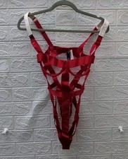 New Victoria Secret Lingerie Teddy One Piece Bodysuit Red Size M