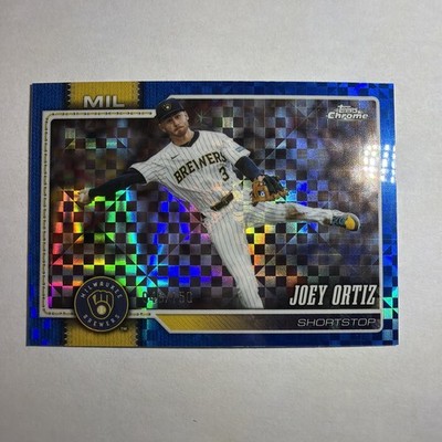 2026 Topps Chrome Joey Ortiz blue xfactor/150 Milwaukee Brewers #27