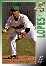 2013 Clinton LumberKings Grandstand #18 Tim Lopes Los Angeles California CA Card