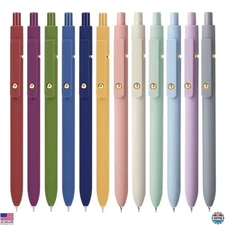 12Pcs Gel Pens 0.7mm Medium Point Black Ink Smooth Writing Supplies for Journals