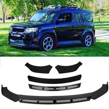 Front Bumper Splitter Lip Spoiler Chin Body Kits Gloss Black For Honda Element