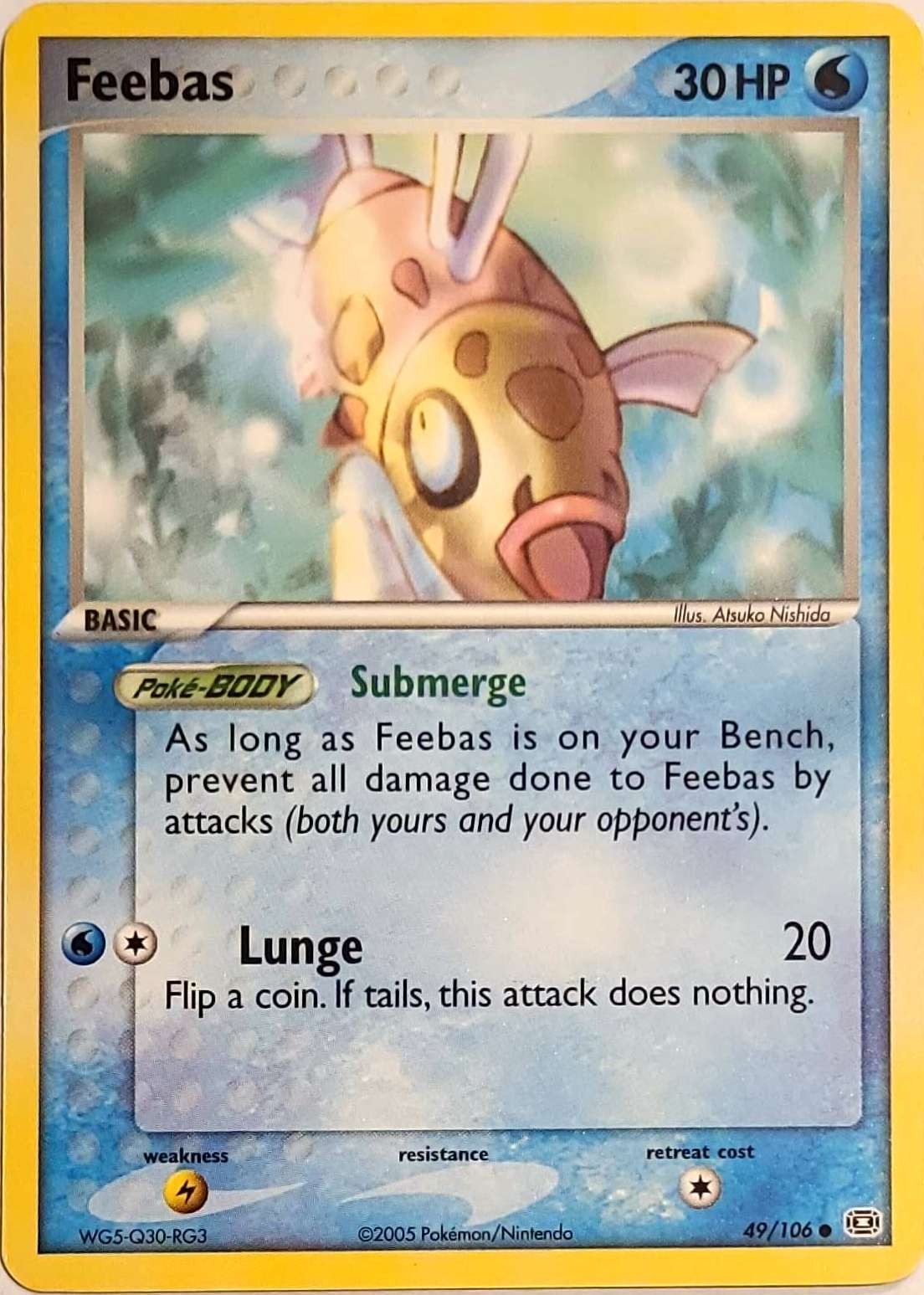 Feebas 49/106 Common Emerald Pokemon Near Mint