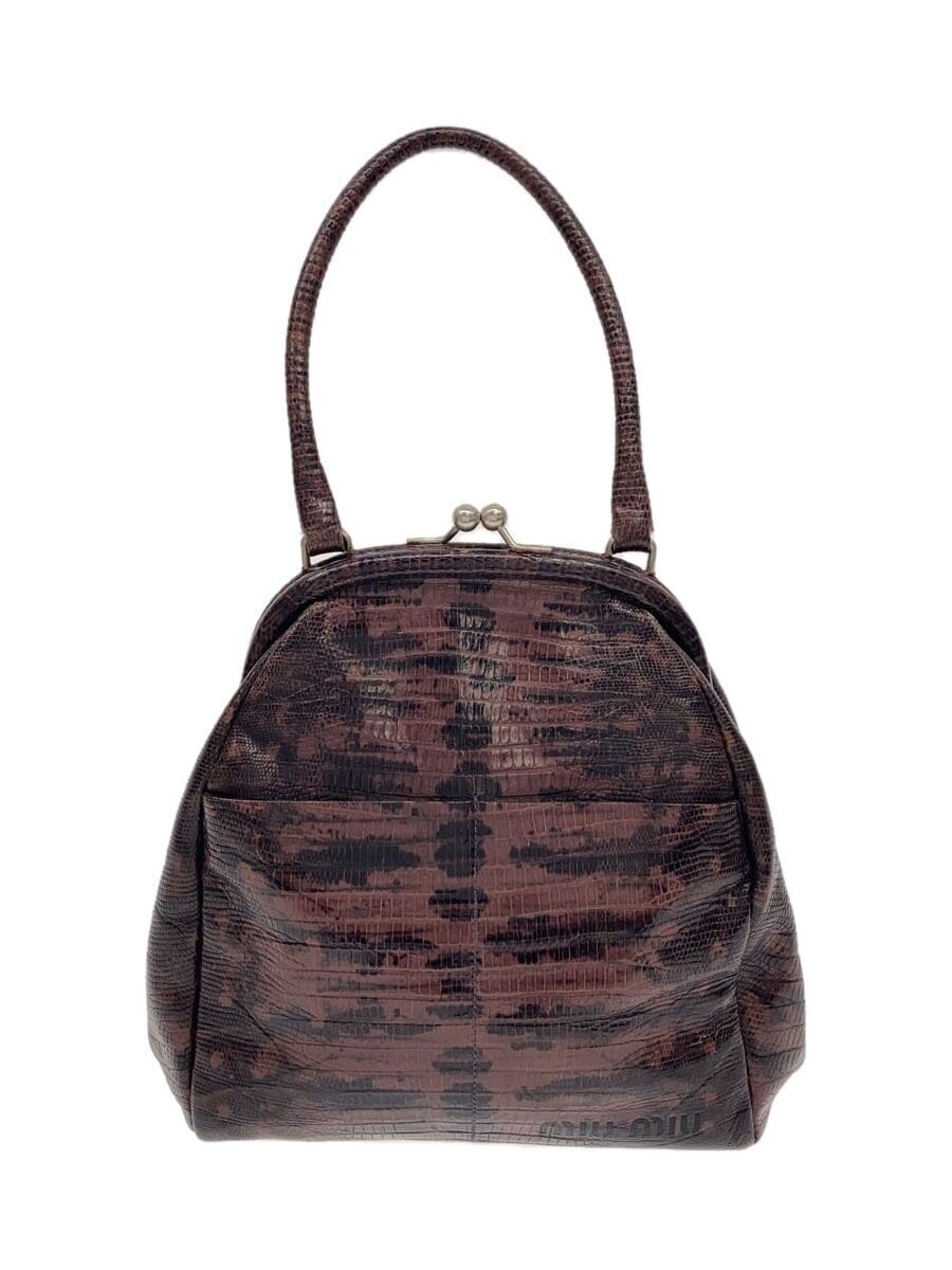 バッグ 2000s miu miu Archive Python Bag miu miu MIU 00s Archive Leather Python Bag Cut-out handbag