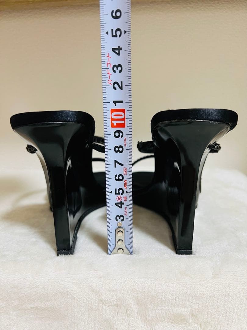 Gucci Wedge Heel Strappy Sandals Shoes Black Size 36 US About 6 For Women thumbnail 16