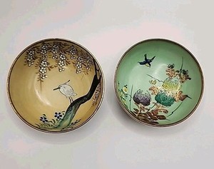 Kutani Handcrafted/Handpainted Japanese Saki Cups-Set Of Two-Vintage- Gorgeous!