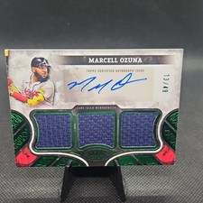 2025 Topps Tier One Marcell Ozuna Autograph Relic 13/49 #AT1R-MO Braves 