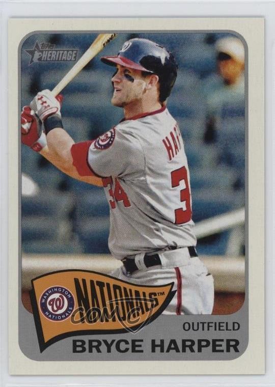 2014 Topps Heritage Action Variation SP Action Variation Bryce Harper #400 p8f