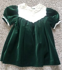 Pretty as a Picture Toddler Girl's Size 3T Formal Velour Dress Vintage 1990's