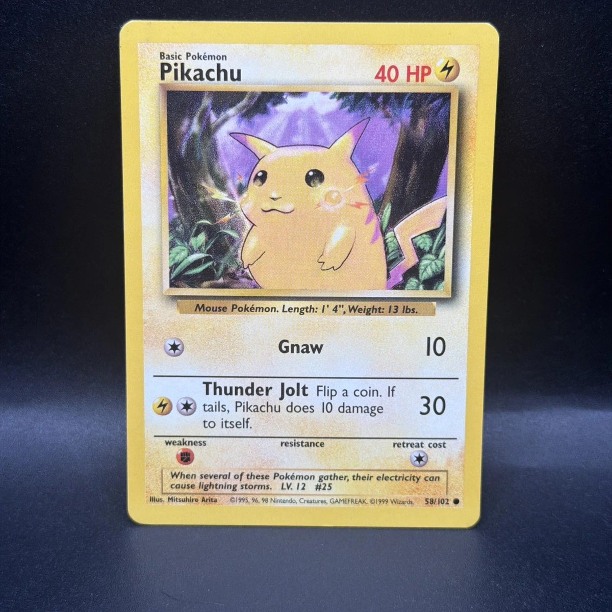 Pikachu Pokémon TCG Individual Trading Card Games Base Set in