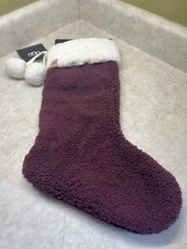 Uggs Classic Sherpa Christmas Stocking Cabernet Color New w/ Tags 7.5" X 21"