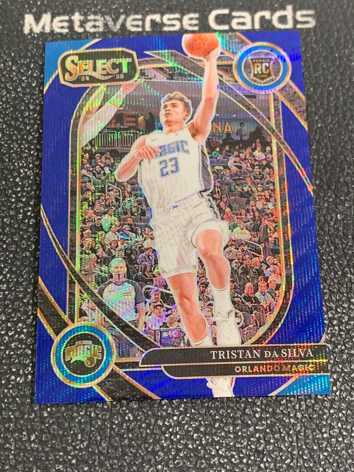 2024-25 Panini Select #272 Tristan Da Silva Blue Wave Prizm Courtside RC 47/75