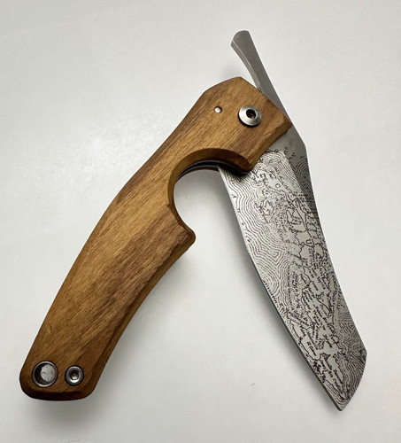LES FINES LAMES Le Petit Olive Wood France Cigar Cutter Knife