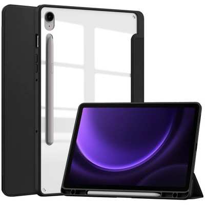 Hülle mit Klappe für Galaxy Tab S10 Lite/S10 FE/S9/S9 FE Bizon Case Etui Schwarz