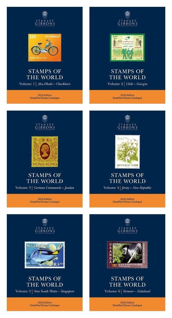 2026 Stanley Gibbons Stamps of the World Six Catalogues Set