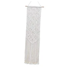 Ebristar Macrame Wall Hanging - Boho Chic Handmade Woven Tapestry - Off-White