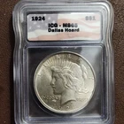 1924 Peace Dollar ICG MS65 Dallas Hoard Silver $1 Coin Philadelphia