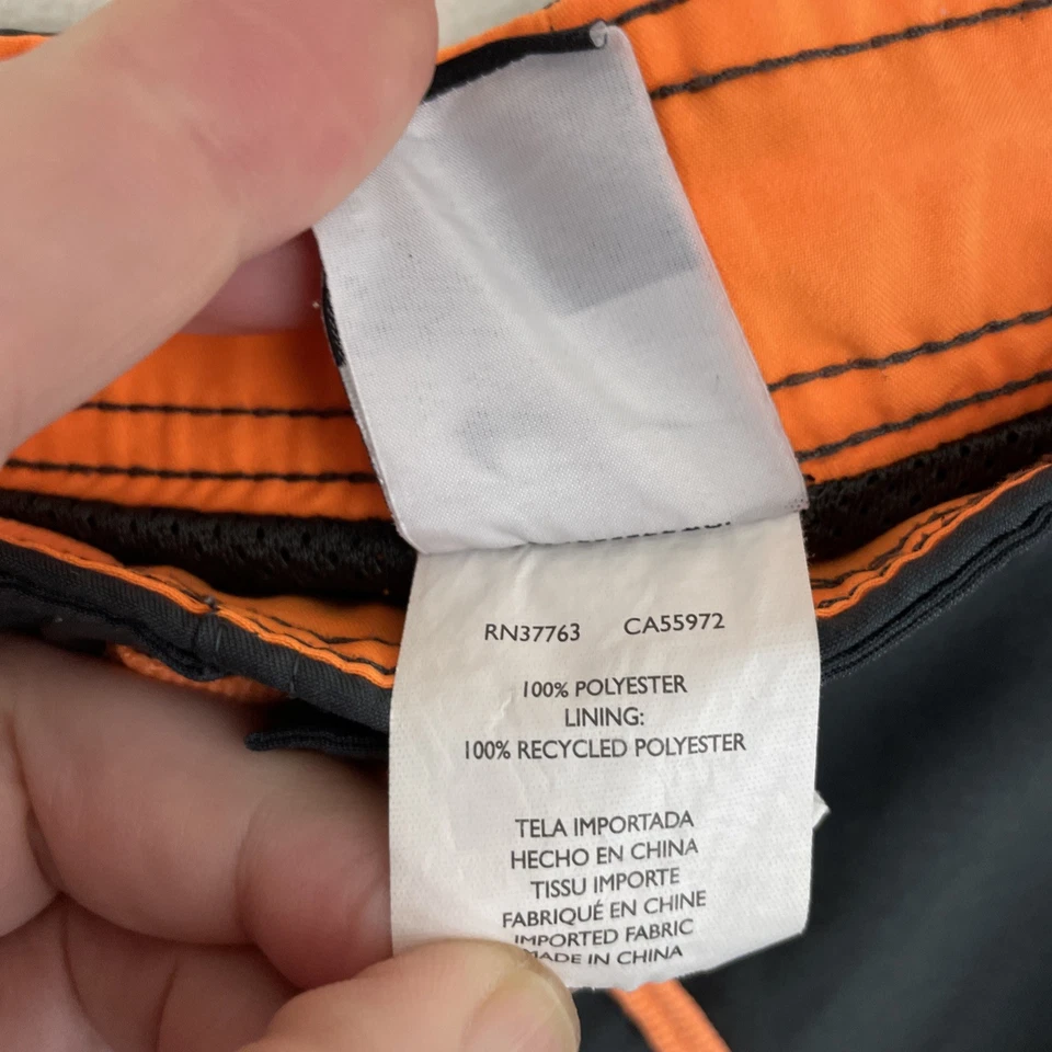 Bañador Nike para hombre 2XL XXL 44 negro y naranja con cordones bolsillos en la cintura Foto 4 de 4