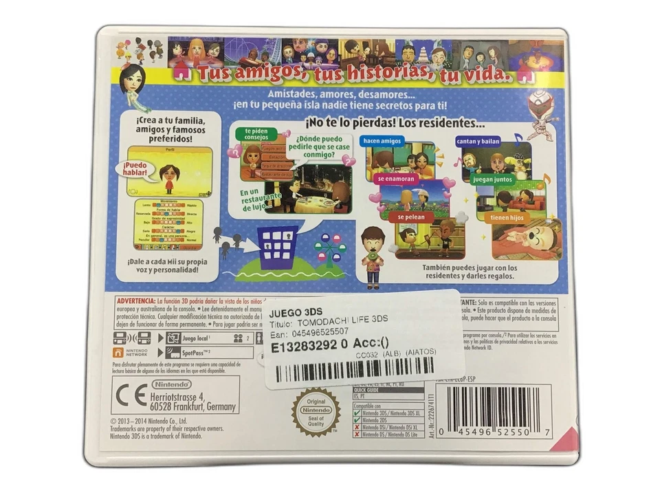 NINTENDO 3DS TOMODACHI LIFE MUY BUEN ESTADO PAL ESPAÑA, foto 2 de 5