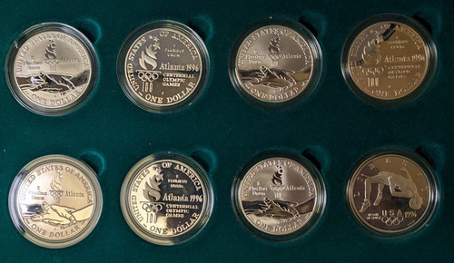 Atlanta Olympy Silber 1 $ 8-teiliges Set 1995 - Bild 1 von 6