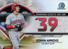 2023 Bowman #BTP-39 Edwin Arroyo Bowman Scouts Top 100 Cincinnati Reds