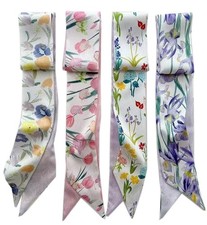 4 Pack Purse Scarf Bags for Women Handbag Scarfs Band Lightweight Skinny Hair...