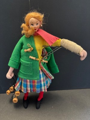 Vintage Authentic Roldan Klumpe doll LADY broken ARM with SKATES RARE