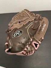 Rawlings WFP120 12" Fastpitch Softball Glove Right Hand Throw RHT Brown Pink